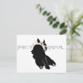 Geëxhaustd Scottie Party Animal Uitnodiging Briefkaart (Staand voorkant)
