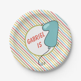 Geëxisteerde Eerste Gevangenisballon Papieren Bordje