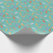 Geëxpandeerd Dragon Scatter Pattern Transparent Cadeaupapier (Hoek)