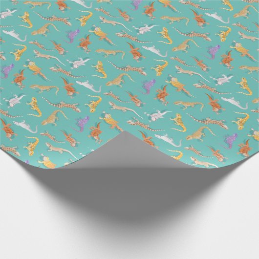 Geëxpandeerd Dragon Scatter Pattern Transparent Cadeaupapier (Hoek)