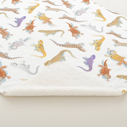 Geëxpandeerd Dragon Scatter Pattern Transparent Sherpa Deken (3/4)