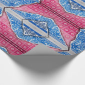 Geëxpandeerde Tegel Rood blauw vibrant Cadeaupapier (Hoek)