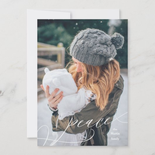 Geëxpandeerde vredesoverlay feestdagenkaart (Voorkant)