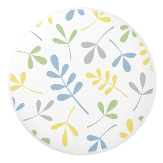 Geëxsorteerd Blauw Groen Geel Wit Keramische Knop (Voorkant)