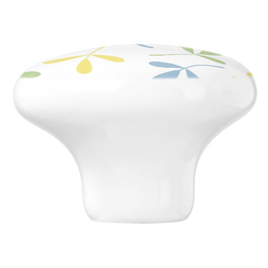 Geëxsorteerd Blauw Groen Geel Wit Keramische Knop (Zijkant)