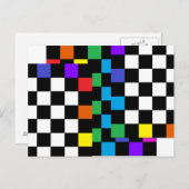 Geëxsorteerd regenboogrek Briefkaart Postmodern (Voorkant / Achterkant)
