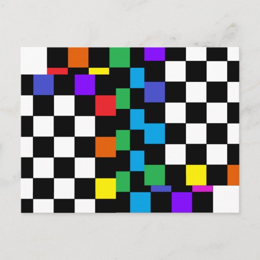 Geëxsorteerd regenboogrek Briefkaart Postmodern (Voorkant)