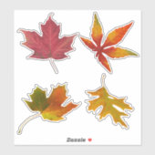 Geëxsorteerde Autumn Leaves Sticker (Vel)