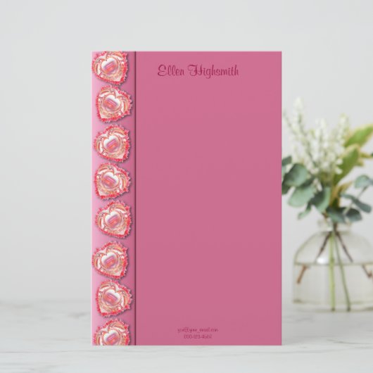 Geëxtreerde hartgrens briefpapier (Staand voorkant)