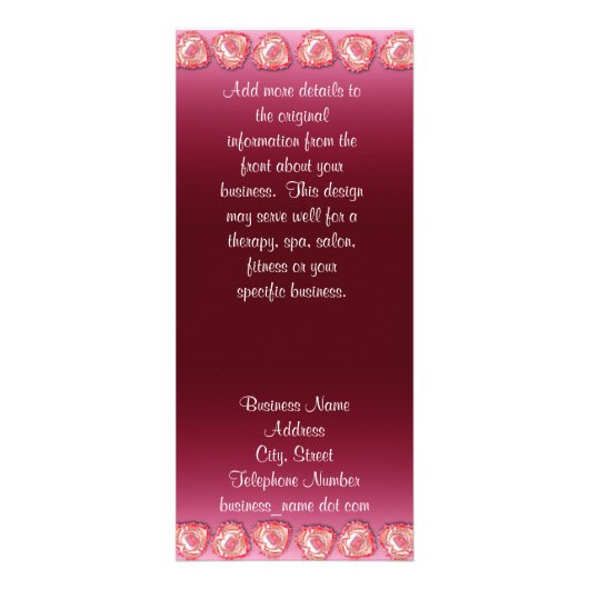 Geëxtreerde hartgrens reclamekaart (Achterkant)