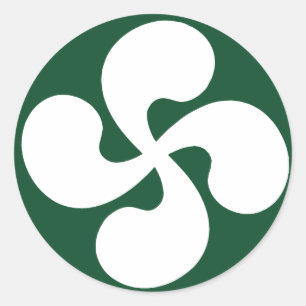 Geëxtrudeerd Baskisch kruis Ronde Sticker
