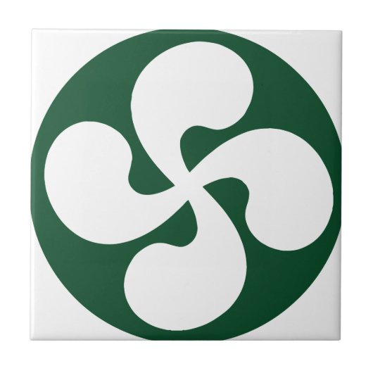 Geëxtrudeerd Baskisch kruis Tegeltje (Voorkant)