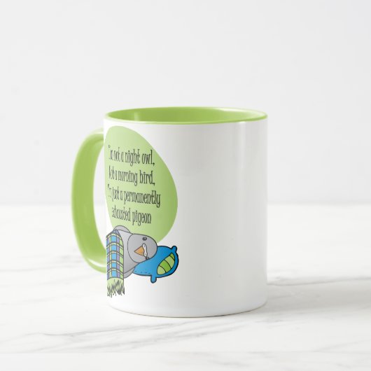 geëxtrudeerde duif mok (Voorkant links)