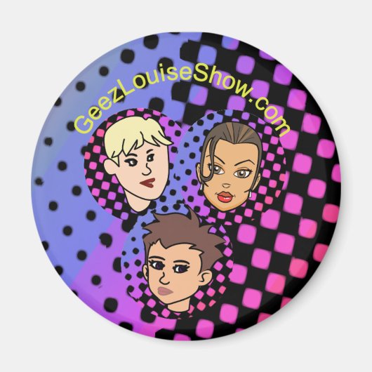 Geez Louise kleurrijke magneet (Voorkant)