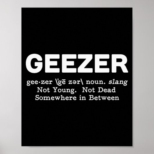 Geezer Definition - Funny Old Age  Poster (Voorkant)