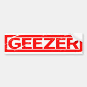Geezer Stamp Bumpersticker (Voorkant)