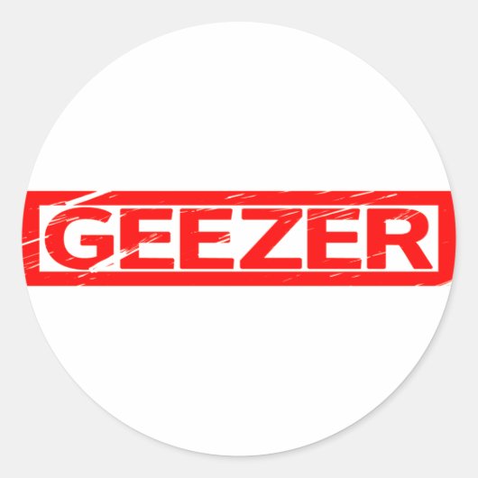 Geezer Stamp Ronde Sticker (Voorkant)