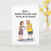 Geezer's 49ste verjaardag kaart (Gele Bloem)