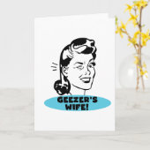 Geezer's vrouw kaart (Gele Bloem)