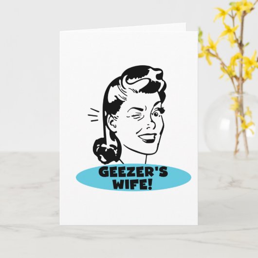 Geezer's vrouw kaart (Gele Bloem)