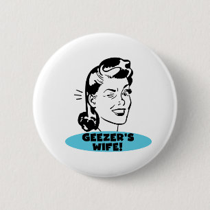 Geezer's vrouw ronde button 5,7 cm
