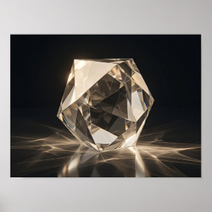 Gefaacetde Kristallen Prisma Warme Licht Canvas Pr Poster