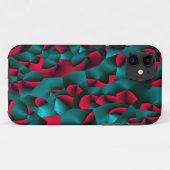 Gefaceteerd Rood en Cyaan Case-Mate iPhone Case (Achterkant (horizontaal))