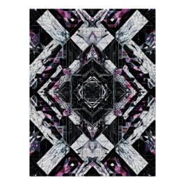 Gefacetteerd kristal prisma: geometrische scherf P Perfect Poster