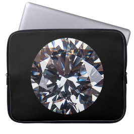 Gefacetteerde Elegante Diamant Edelsteen Laptop Sleeve