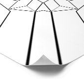 Gefacetteerde Steruitbarsting Geometrisch Mandala Poster (Hoek)