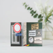gefährliches Deutschland bunte Verbote Schild Briefkaart (Staand voorkant)