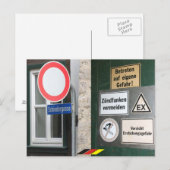 gefährliches Deutschland bunte Verbote Schild Briefkaart (Voorkant / Achterkant)