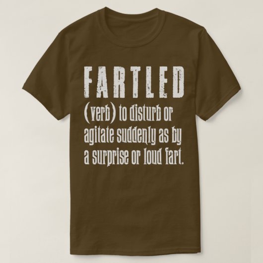 Gefartled Witte Tekst T-shirt (Design voorkant)