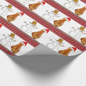 Gefaseerd gekookt kippenbeen cadeaupapier (Hoek)