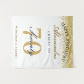 Gefelicitard met je verjaardag Proost op 70 jaar v Wandkleed (Voorkant (horizontaal))