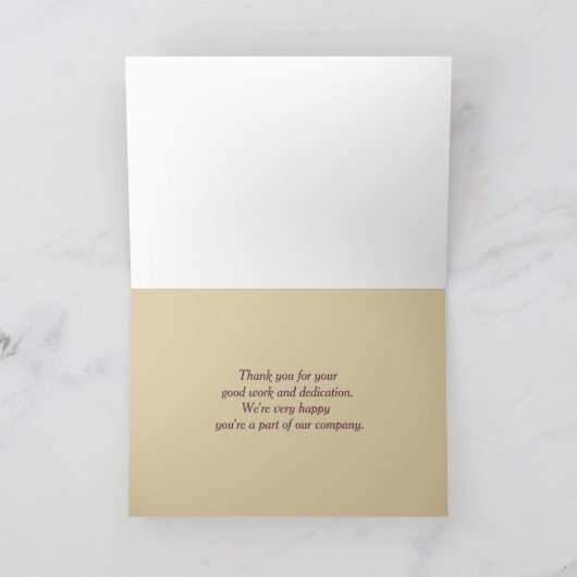 Gefeliciteerd 10e Jubileum medewerker Kaart (Binnen)