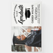 Gefeliciteerd 1 Photo Simple Black and White Afstu Spandoek (Verticaal)