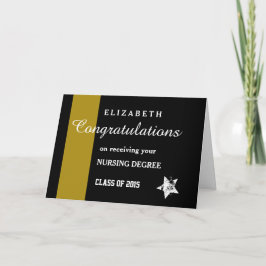 GEFELICITEERD 2015 Nursing Degree Gold Stripe N2 Kaart