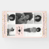 Gefeliciteerd 2019 Afstuderen Blush fotocollage Spandoek (Horizontaal)