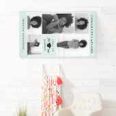 Gefeliciteerd 2019 Afstuderen Mint Photo Collage Spandoek (Insitu)