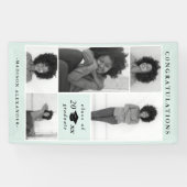 Gefeliciteerd 2019 Afstuderen Mint Photo Collage Spandoek (Horizontaal)