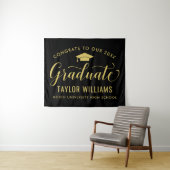 Gefeliciteerd, 2022 Afstuderen zwart Gold Afstuder Wandkleed (In Situ (horizontaal))