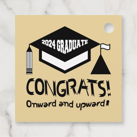 Gefeliciteerd, 2024 Afstuderen! Bedankjes Labels (Achterkant)