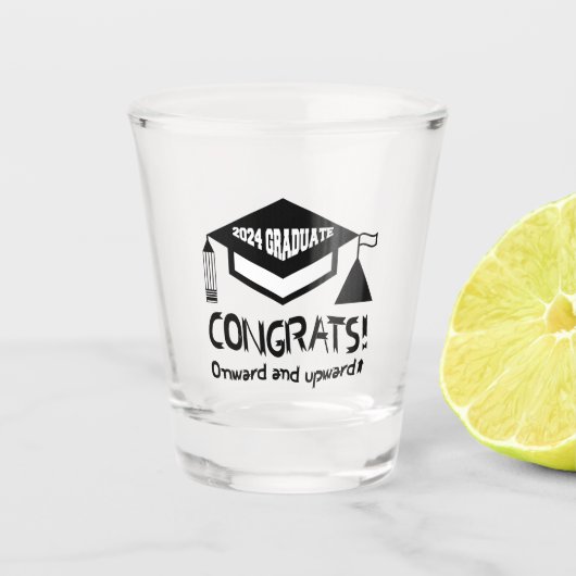 Gefeliciteerd, 2024 Afstuderen! Shot Glas (Voorkant)
