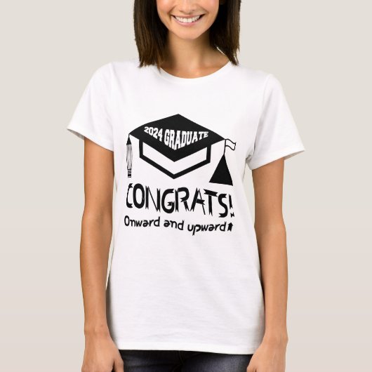 Gefeliciteerd, 2024 Afstuderen! T-shirt (Voorkant)