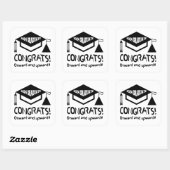 Gefeliciteerd, 2024 Afstuderen! Vierkante Sticker (Vel)