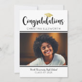 Gefeliciteerd 2025 Gouden Afstudeerfoto Kaart (Voorkant)