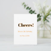 Gefeliciteerd 21e verjaardag voeg naam datum toe e briefkaart (Staand voorkant)