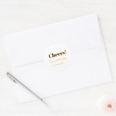 Gefeliciteerd 21e verjaardag voeg naam datum toe e ronde sticker (Envelop)