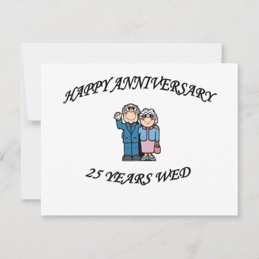 GEFELICITEERD 25 JAAR GETROUWD KAART (Voorkant)